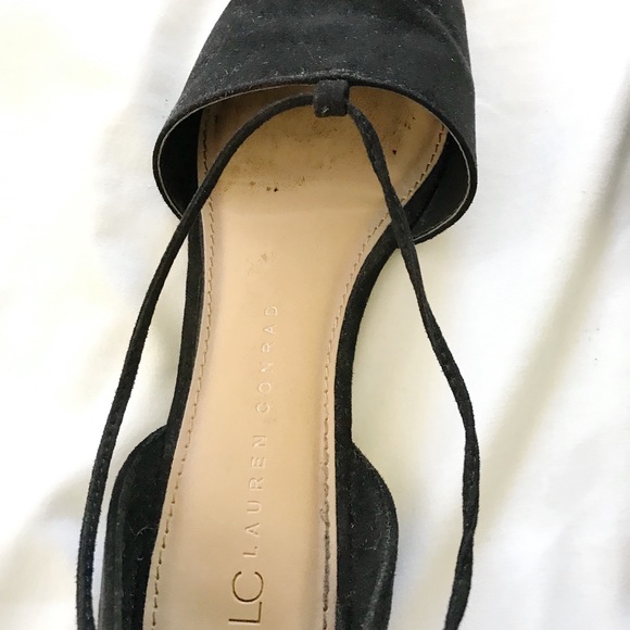Black Lace Up Lauren Conrad Flats - Size 8 - Picture 4 of 6